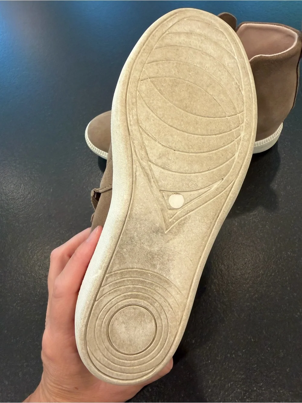 Kate Spade Wilkes Taupe Suede Wedge Sneaker Ankle Booties Size 7